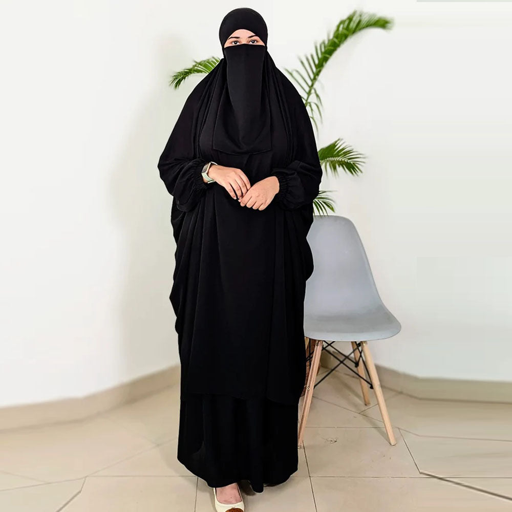 Modest & Elegant 3-Piece Jilbab Abaya Set | Design Code - #AS- JB0010