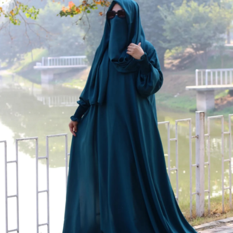 Modest & Elegant 3-Piece Jilbab Abaya Set | Design Code - #AS- JB0011