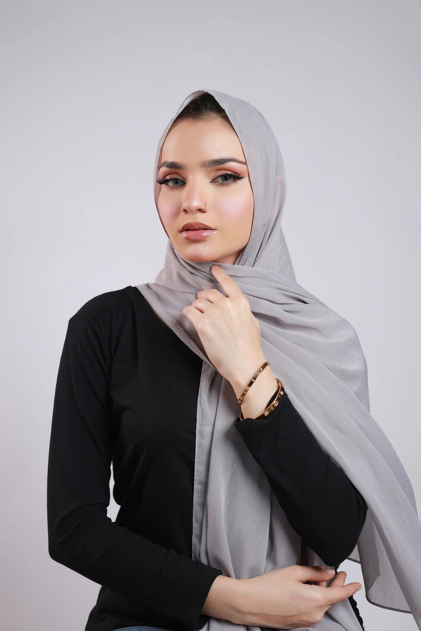 Instant Hijab With Attached Inner Cap - Design Code: ICAP-0012