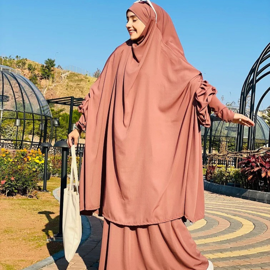 Modest & Elegant 3-Piece Jilbab Abaya Set | Design Code - #AS- JB0003
