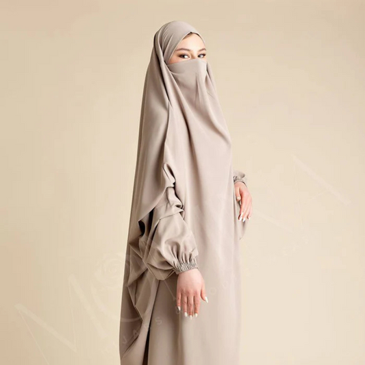 Modest & Elegant 3-Piece Jilbab Abaya Set | Design Code - #AS- JB0008
