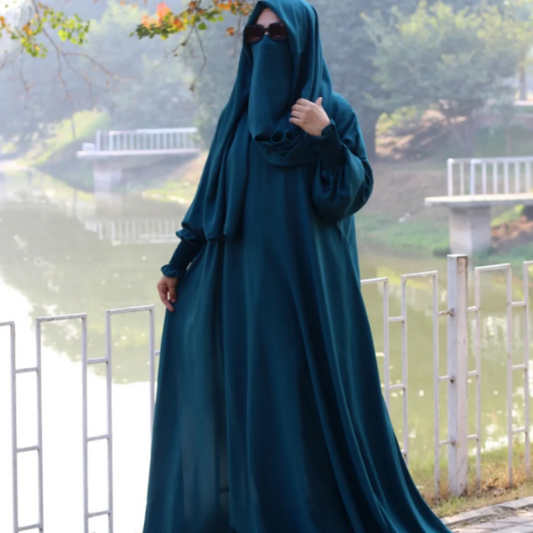 Modest & Elegant 3-Piece Jilbab Abaya Set | Design Code - #AS- JB0011