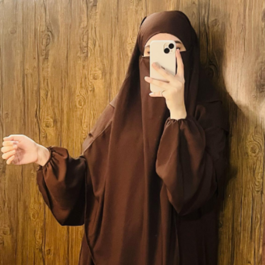 Modest & Elegant 3-Piece Jilbab Abaya Set | Design Code - #AS- JB0012